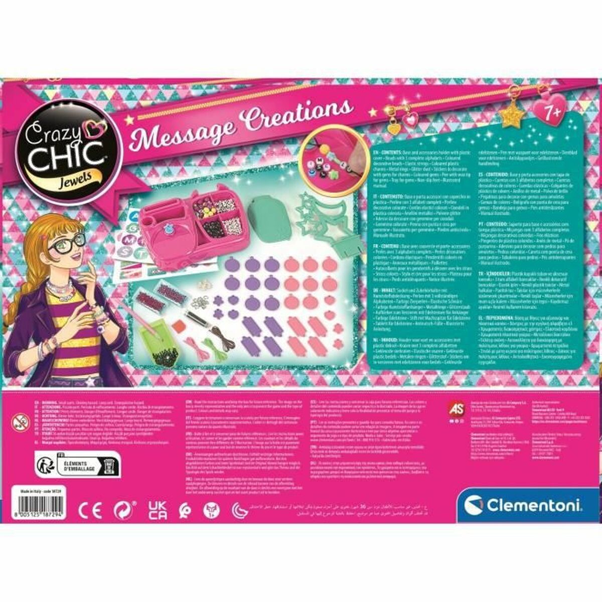 Mărgele pentru Brățări Clementoni Crazy Chic - Jucarii si jocuri, Activități creative
