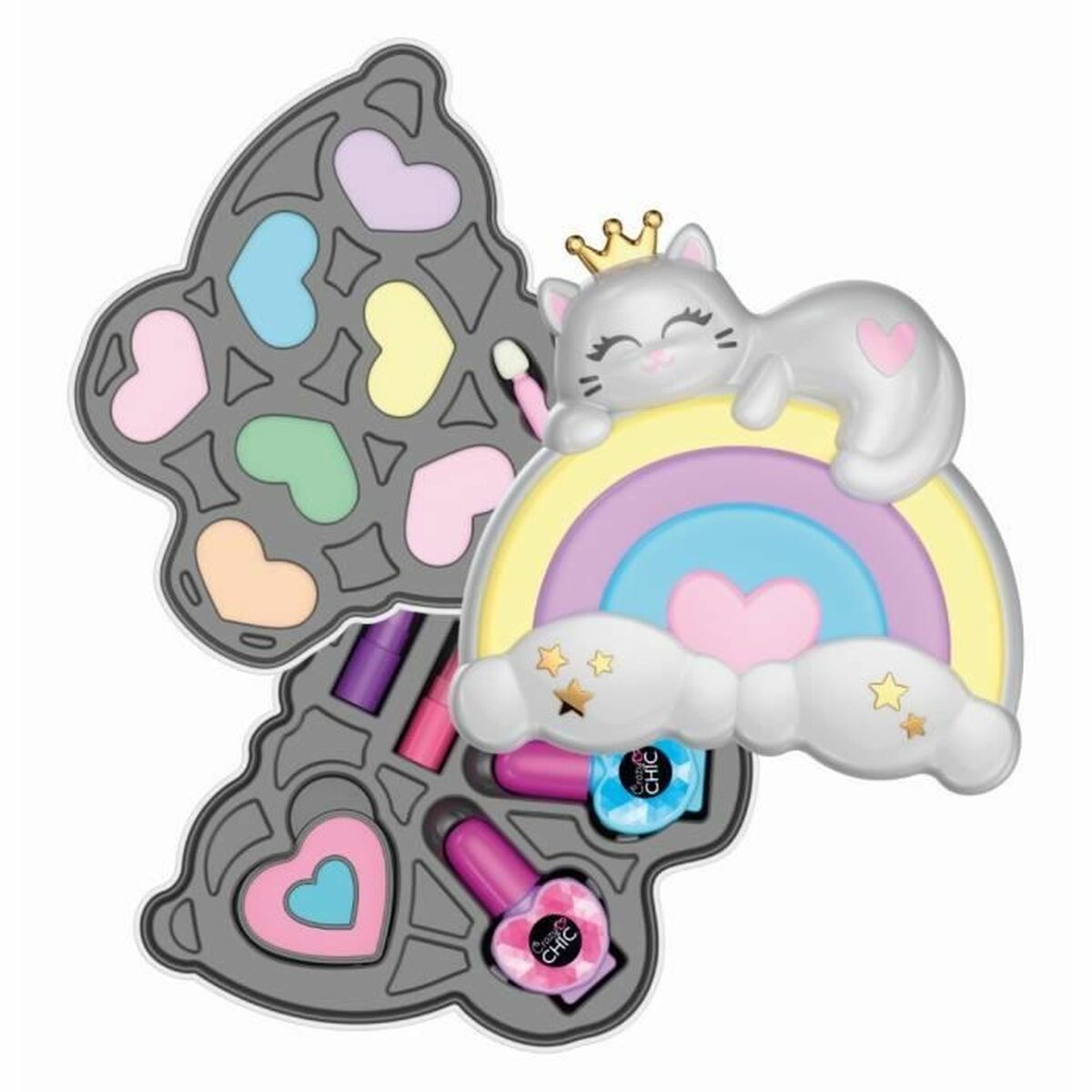 Set de Machiaj pentru Copii Clementoni Crazy Chic Beauty Lovely Make up Multicolor - Jucarii si jocuri, Costume și accesorii