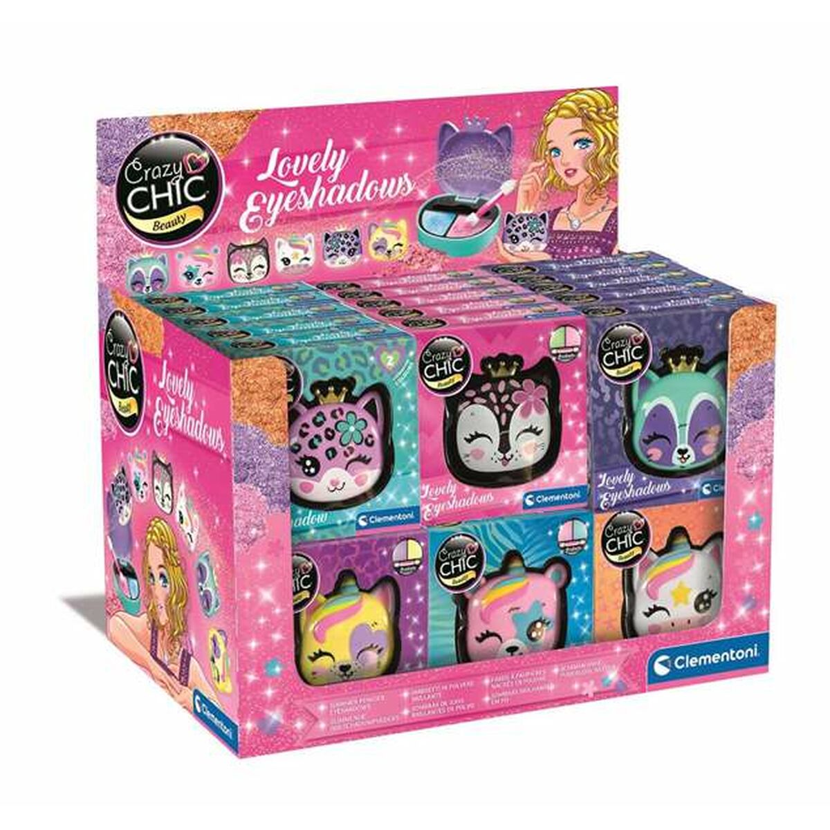 Set de Machiaj pentru Copii Clementoni Lovely Fard de Ochi - Jucarii si jocuri, Costume și accesorii