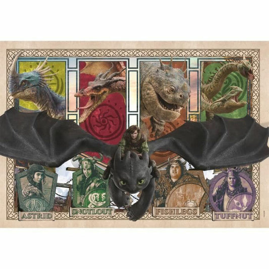 Puzzle Clementoni Super - How to Train your Dragon 48,5 x 33,5 cm 300 Piese - Jucarii si jocuri, Puzzle-uri și puzzle-uri