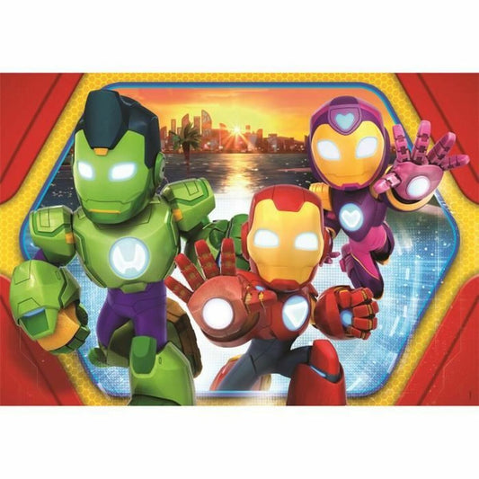 Puzzle Clementoni Maxi - Iron Man and his awesome friends 62 x 42 cm 24 Piese - Jucarii si jocuri, Puzzle-uri și puzzle-uri