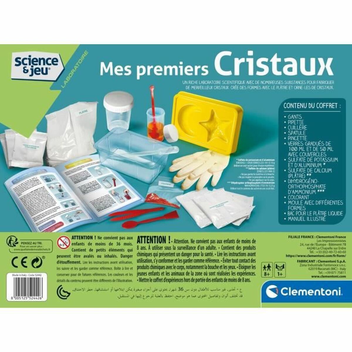 Joc de știință Clementoni Create Your Crystals - Jucarii si jocuri, Învățare și educație