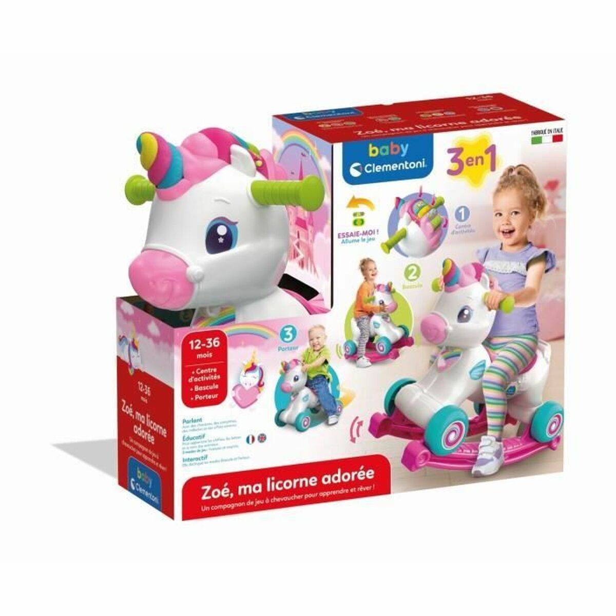 Premergător Clementoni Zoé Unicorn - Jucarii si jocuri, În aer liber și sport