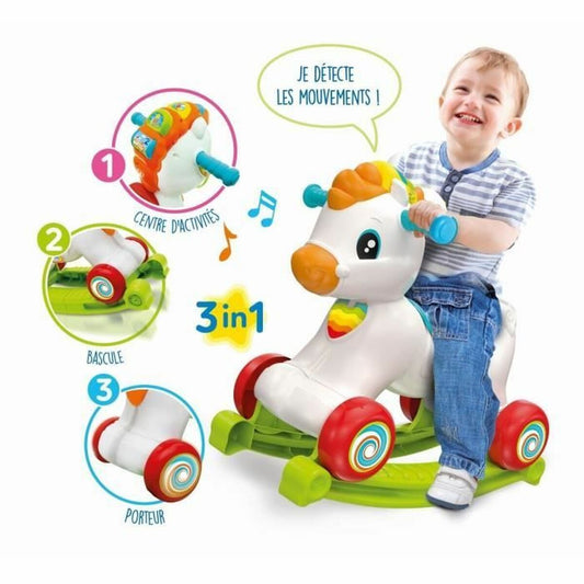 Cal Balansoar Clementoni Rocking horse and wheels (FR) - Jucarii si jocuri, Jucării de pluș