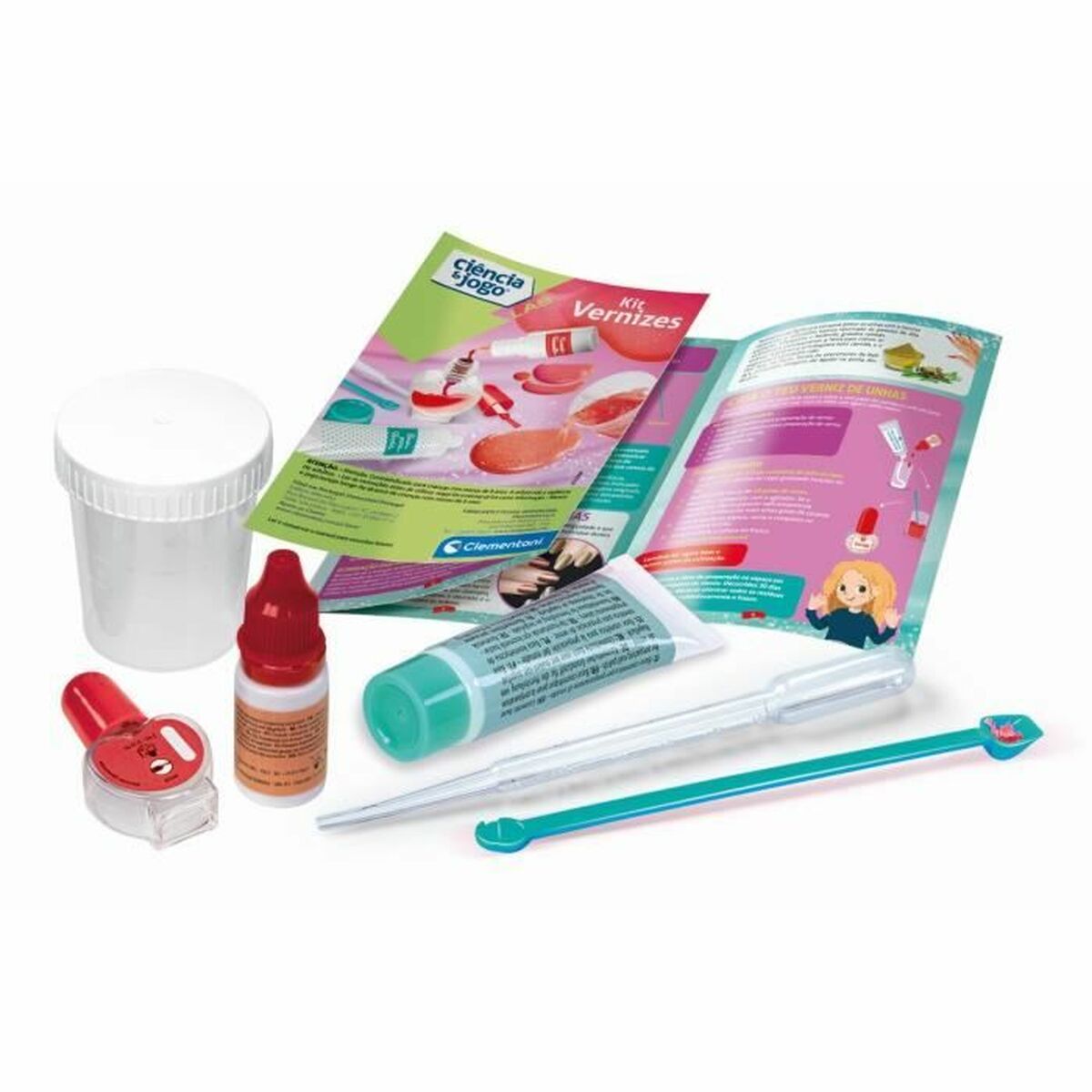 Set de Lucru Manual Clementoni Mini Nail Lab Create your own nail polish (FR) - Jucarii si jocuri, Activități creative