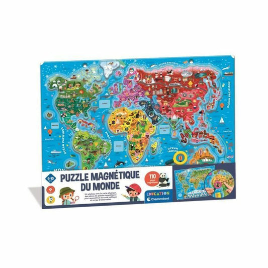 Puzzle Clementoni Magnetic Harta Lumii 110 Piese - Jucarii si jocuri, Puzzle-uri și puzzle-uri