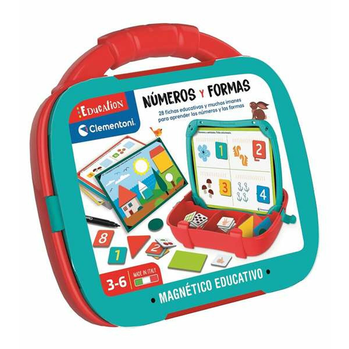 Joc Educativ Clementoni Servietă Numere Forme 27,5 x 23 x 5 cm - Jucarii si jocuri, Jocuri și accesorii