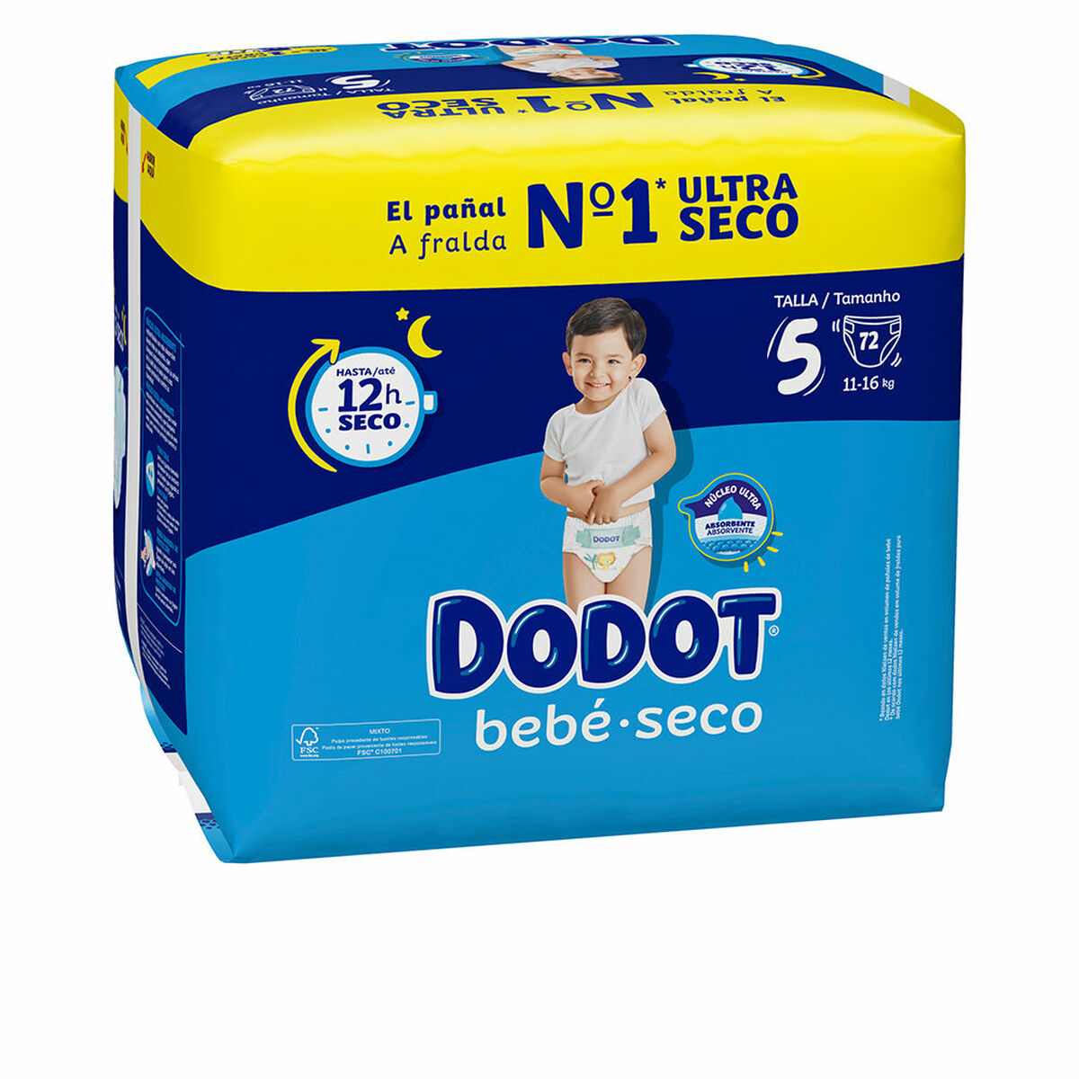 Servețele pentru copii Dodot Etapas 5 11-16 kg (72 Unități) - Sănătate și îngrijire personală, Îngrijirea copiilor și puericultură