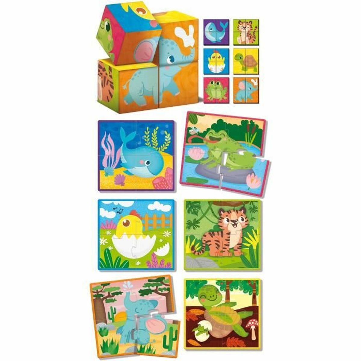 Joc Educativ Lisciani Giochi Cubes & Puzzle - Jucarii si jocuri, Jocuri și accesorii