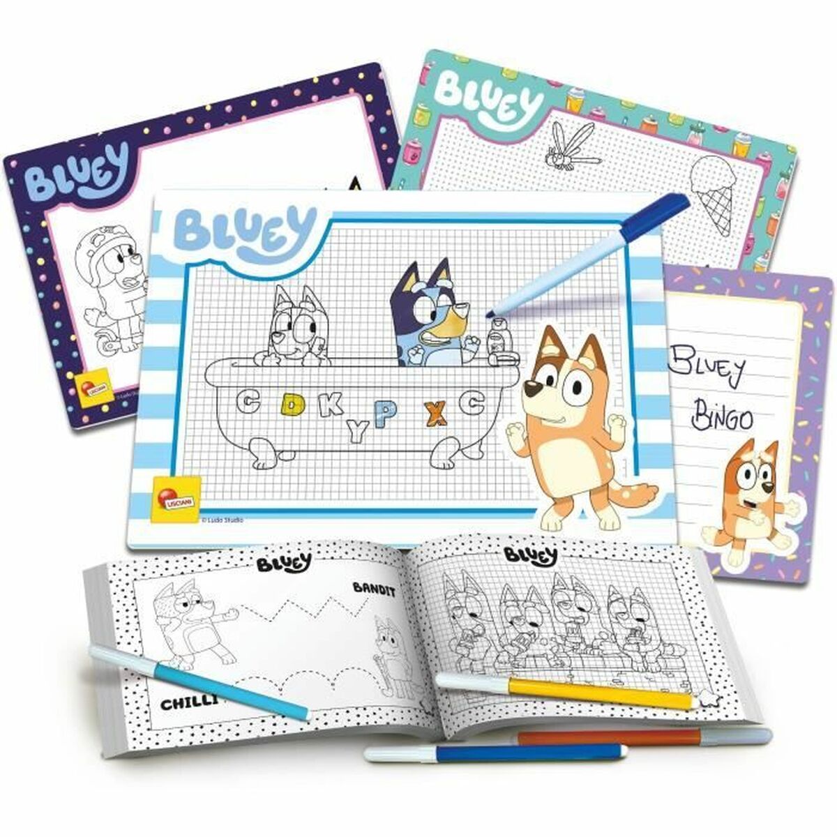 Fișe pentru desenat Lisciani Giochi Bluey Multicolor - Jucarii si jocuri, Activități creative