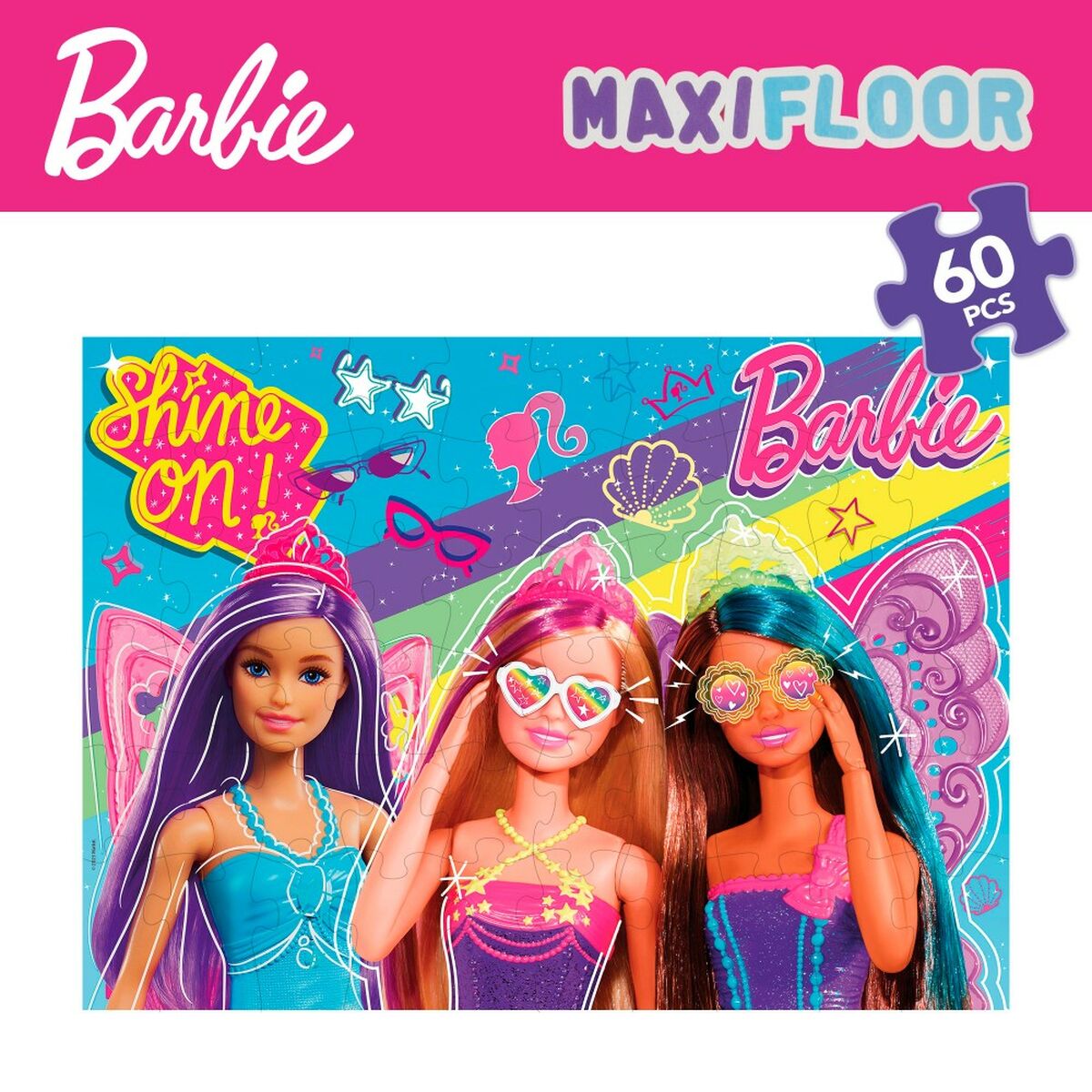 Puzzle Barbie MaxiFloor 60 Piese 70 x 1,5 x 50 cm - Jucarii si jocuri, Puzzle-uri și puzzle-uri