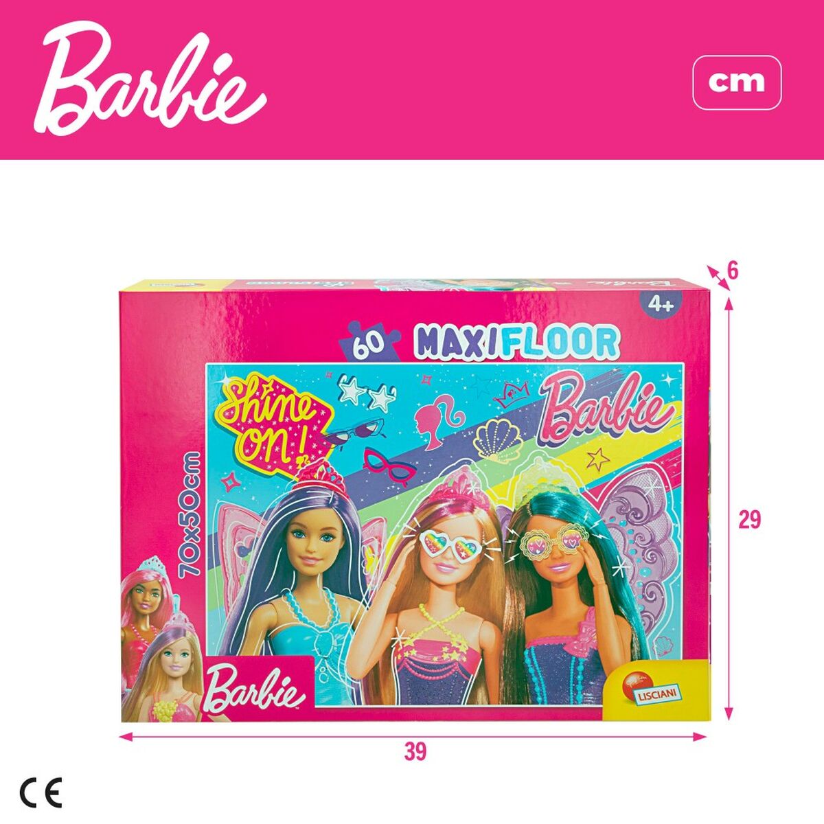 Puzzle Barbie MaxiFloor 60 Piese 70 x 1,5 x 50 cm - Jucarii si jocuri, Puzzle-uri și puzzle-uri
