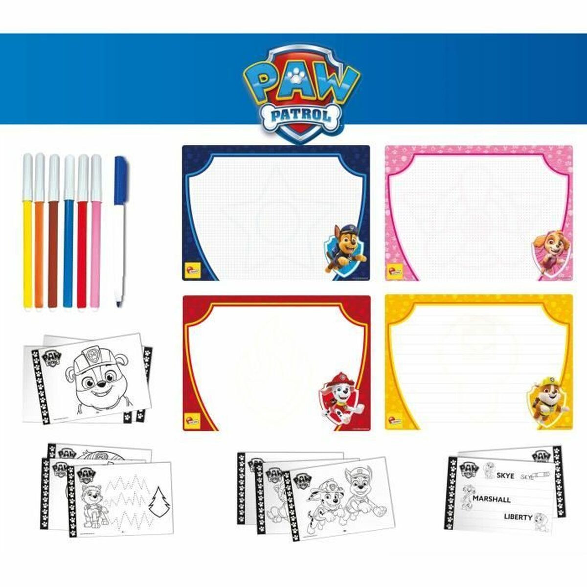 Fișe pentru desenat Lisciani Giochi Paw Patrol Multicolor - Jucarii si jocuri, Activități creative