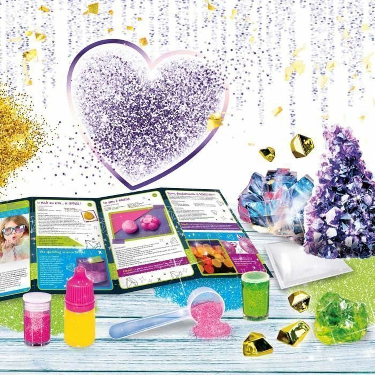 Joc de știință Lisciani Giochi I'M A GENIUS POCKET Glitter - Jucarii si jocuri, Învățare și educație