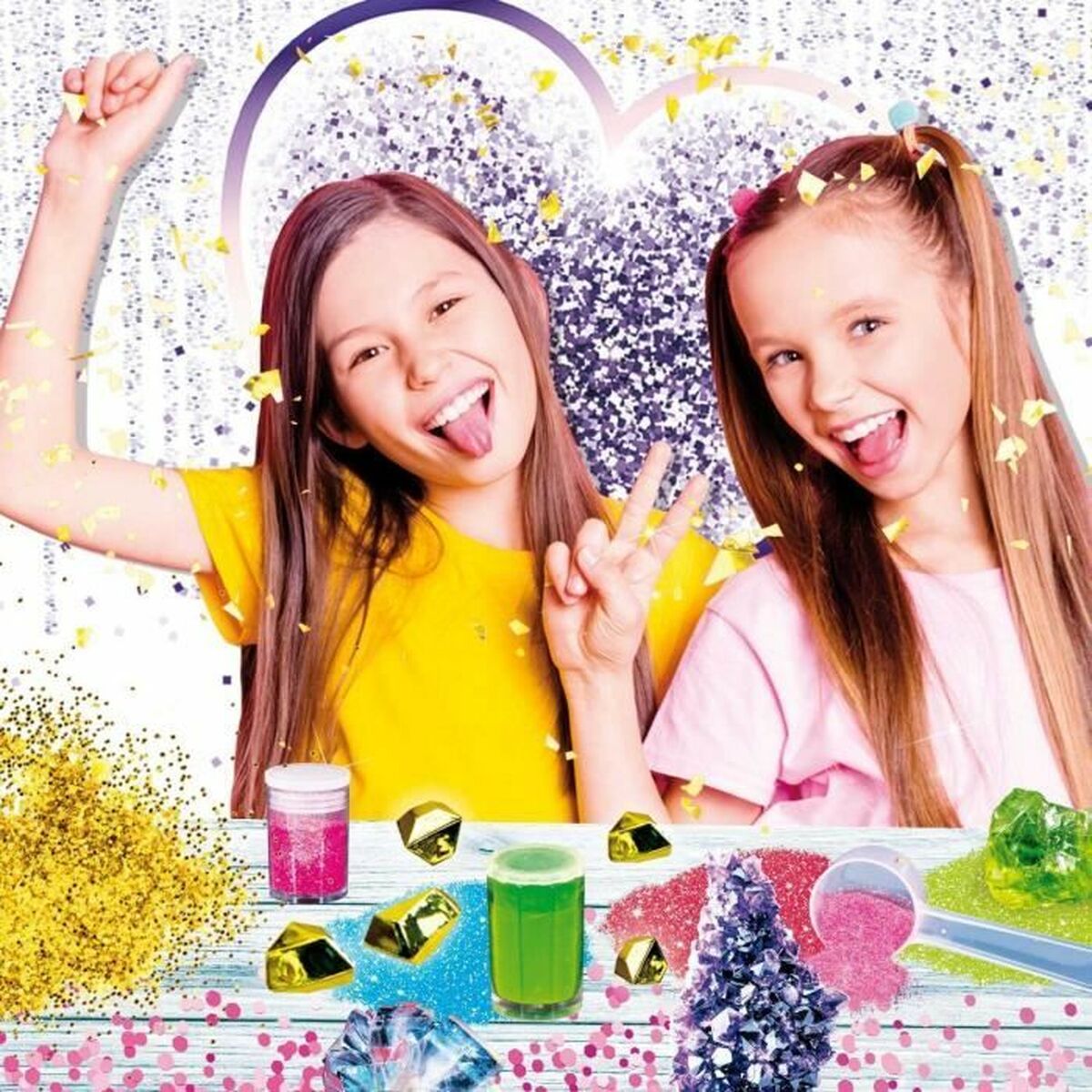 Joc de știință Lisciani Giochi I'M A GENIUS POCKET Glitter - Jucarii si jocuri, Învățare și educație