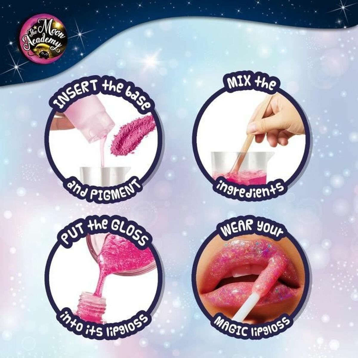 Set de Lucru Manual Lisciani Giochi The Moon Academy Moon lipgloss - Jucarii si jocuri, Costume și accesorii