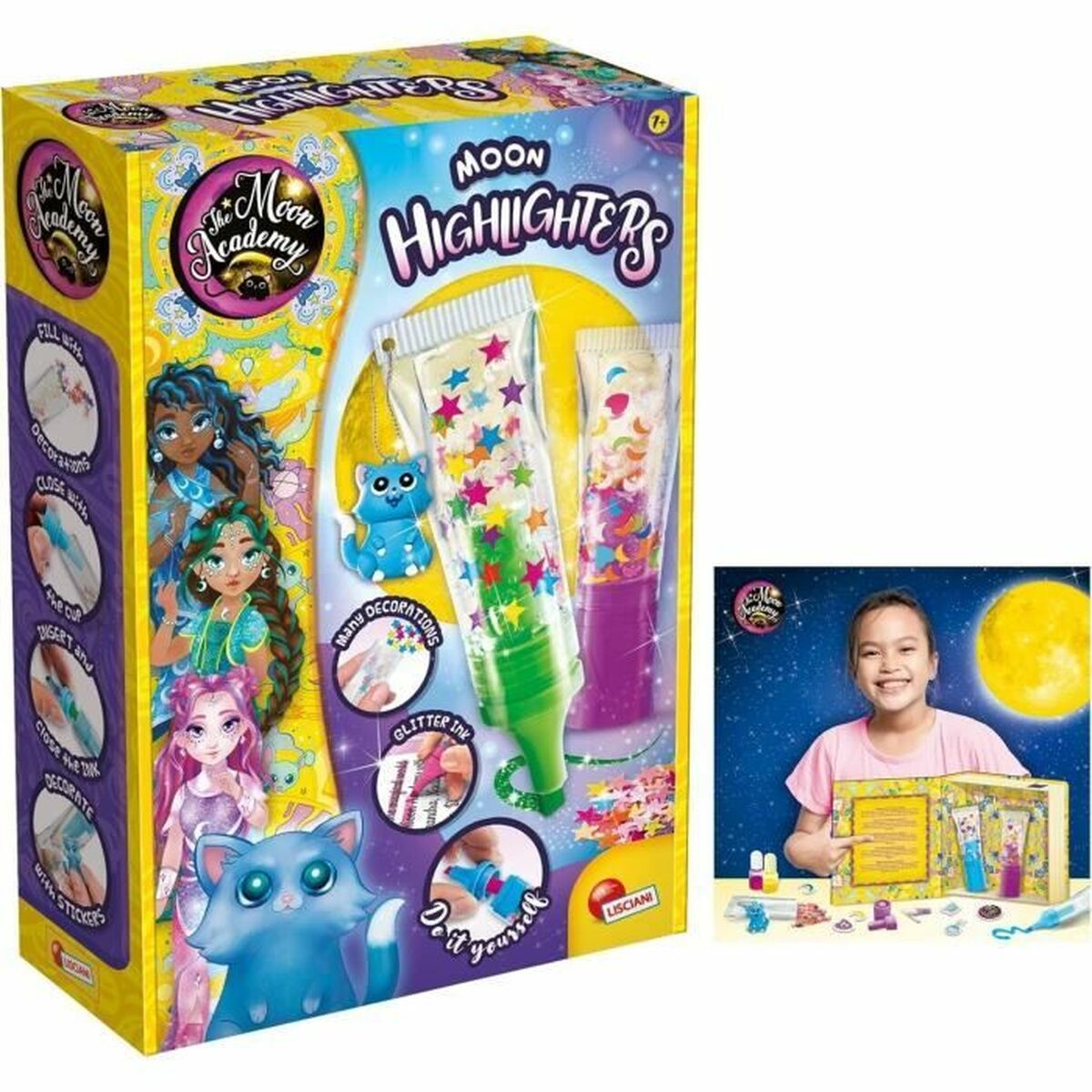 Set de Lucru Manual Lisciani Giochi The Moon Academy Moon Highlighters Multicolor - Jucarii si jocuri, Activități creative