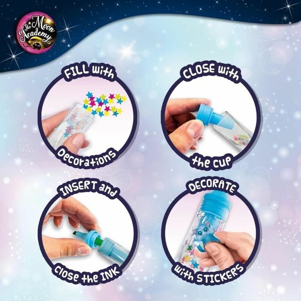 Set de Lucru Manual Lisciani Giochi The Moon Academy Moon Highlighters Multicolor - Jucarii si jocuri, Activități creative