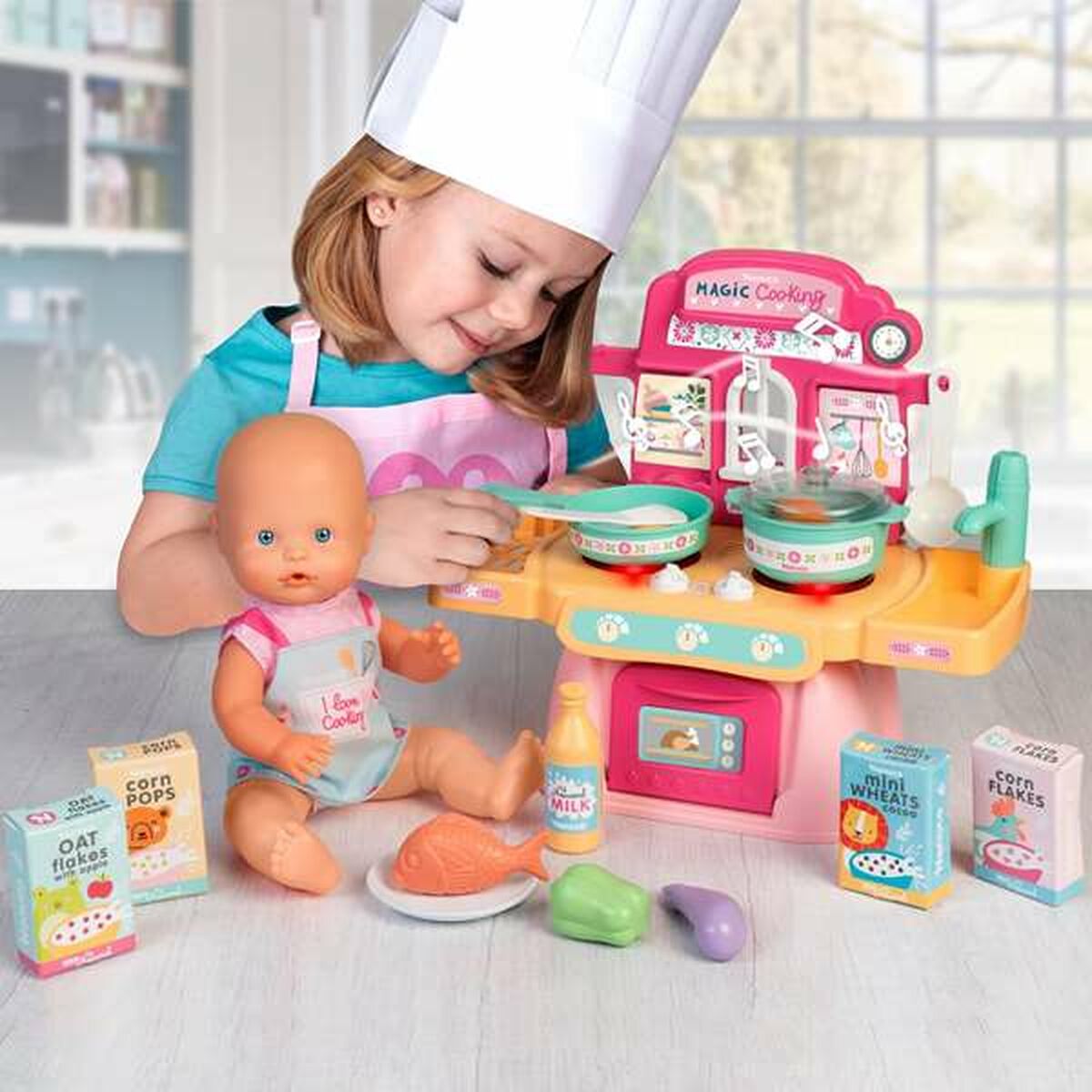 Păpușă bebeluș Famosa Magic Cooking 30 cm - Jucarii si jocuri, Păpuși și accesorii