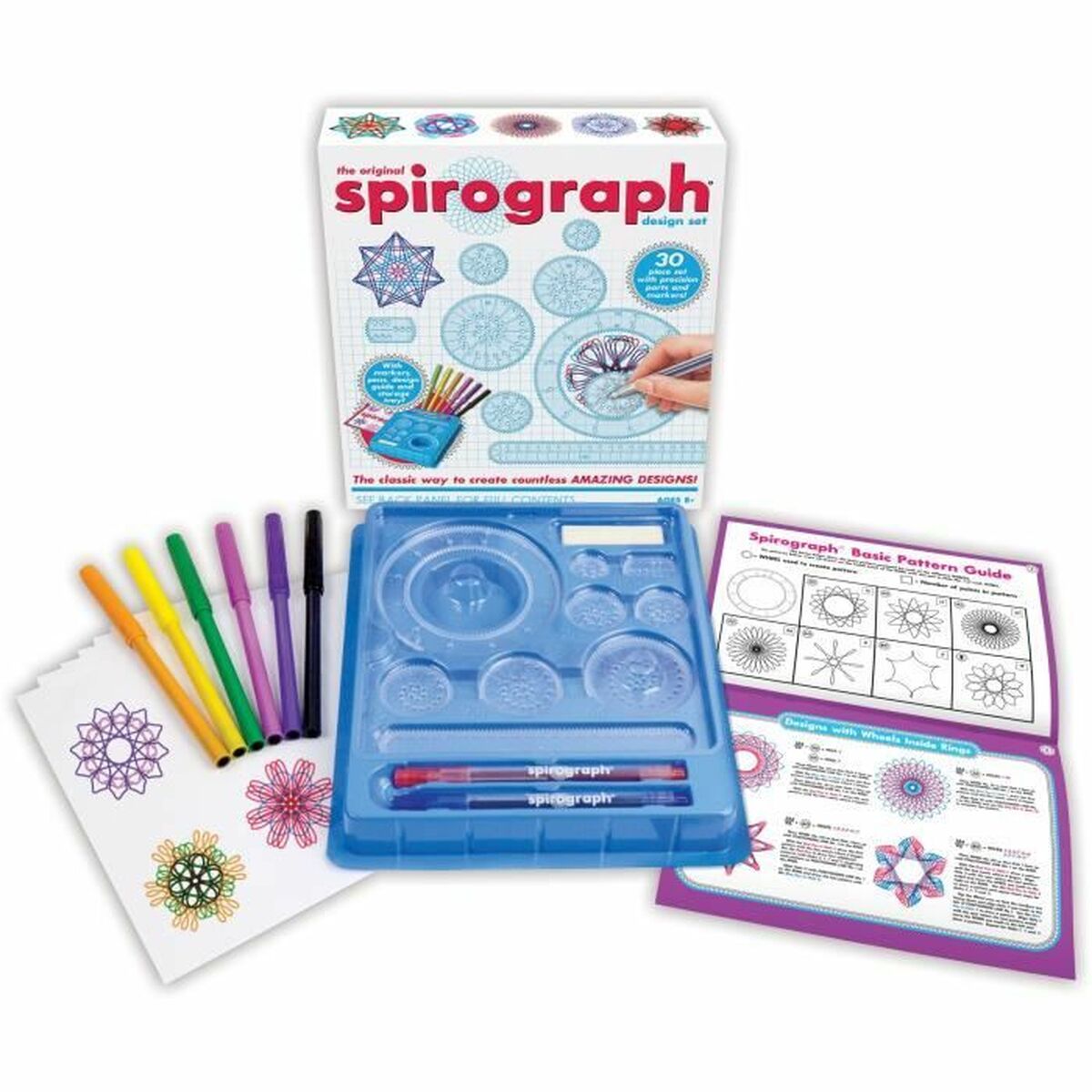 Set pentru desen Spirograph Silverlit 30 Piese - Jucarii si jocuri, Activități creative