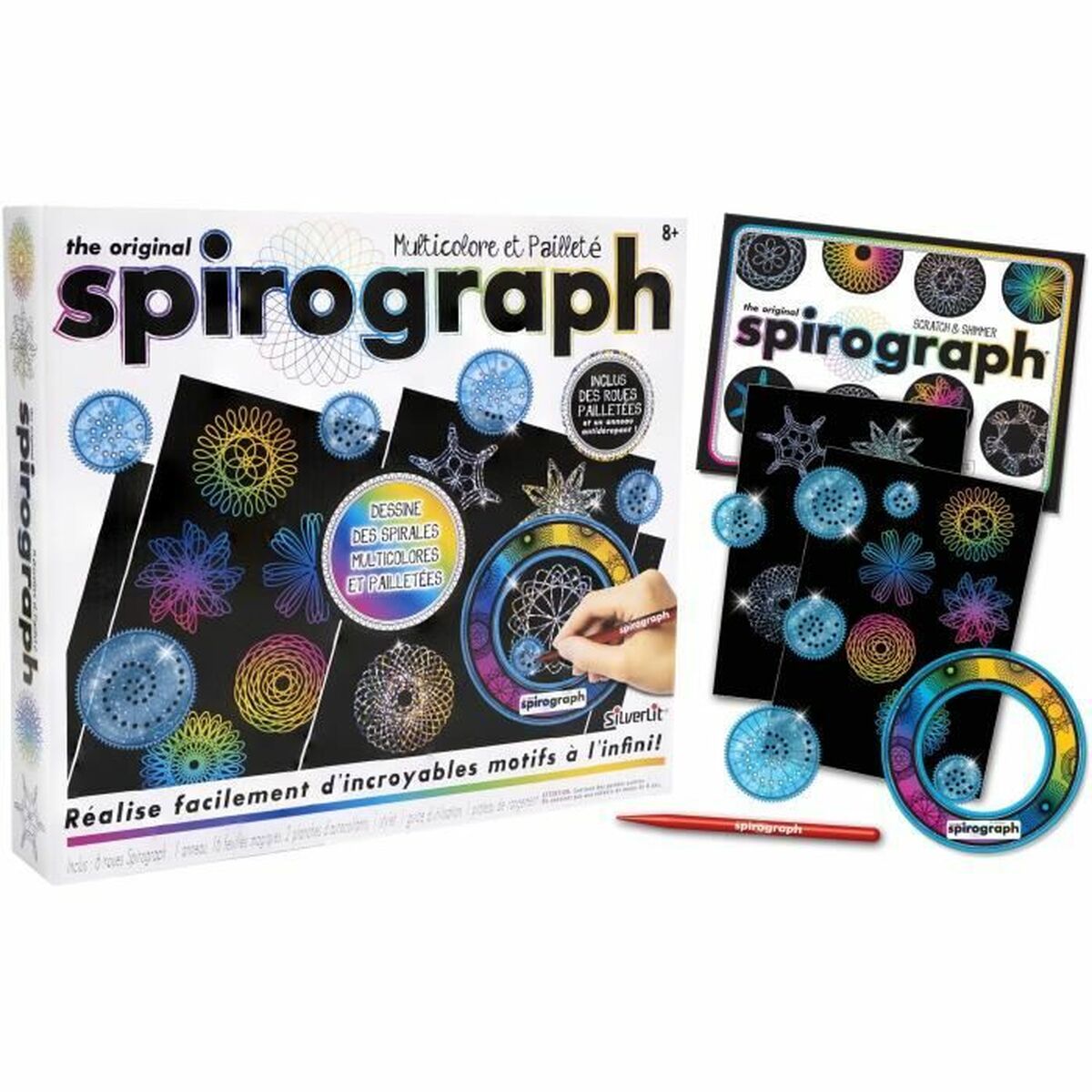 Set pentru desen Spirograph Silverlit Negru - Jucarii si jocuri, Activități creative