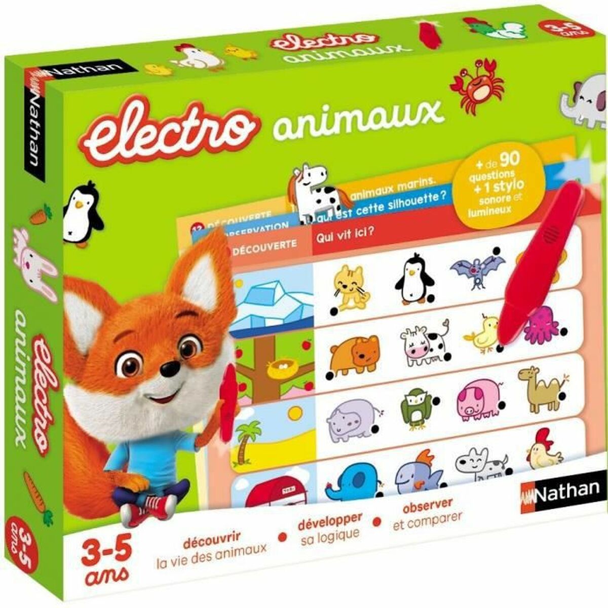 Joc de Masă Nathan Electro - Animals - Jucarii si jocuri, Jocuri și accesorii