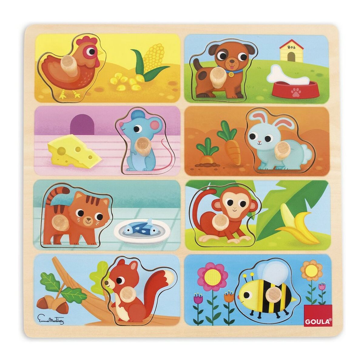 Puzzle pentru Copii din Lemn Goula My Favourite Food Lemn - Jucarii si jocuri, Puzzle-uri și puzzle-uri