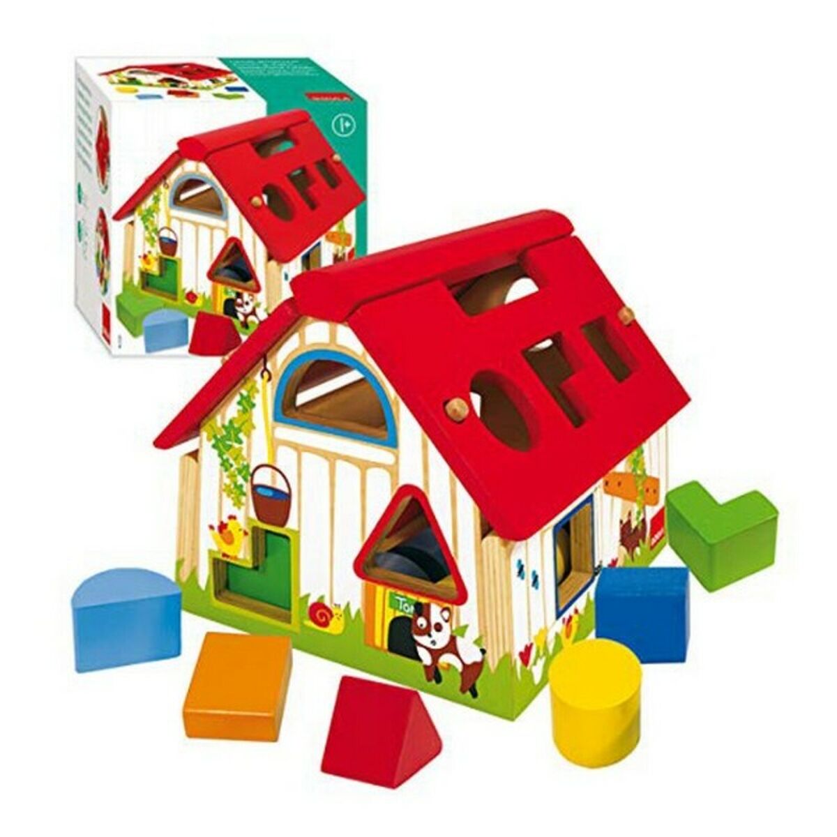 Joc de Construcții Fermă Goula 55220 (12 pcs) - Bebelus, Jucăriile copilăriei timpurii