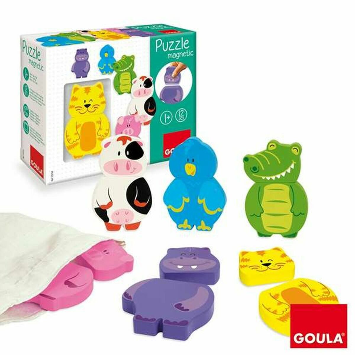 Puzzle Magnetic Interschimbabil Diset Magnet (12 pcs) - Jucarii si jocuri, Puzzle-uri și puzzle-uri