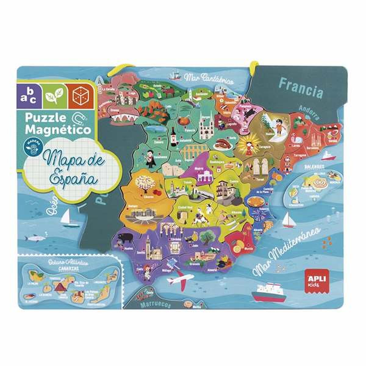Puzzle Apli Spania Magnetic 50 Piese - Jucarii si jocuri, Puzzle-uri și puzzle-uri