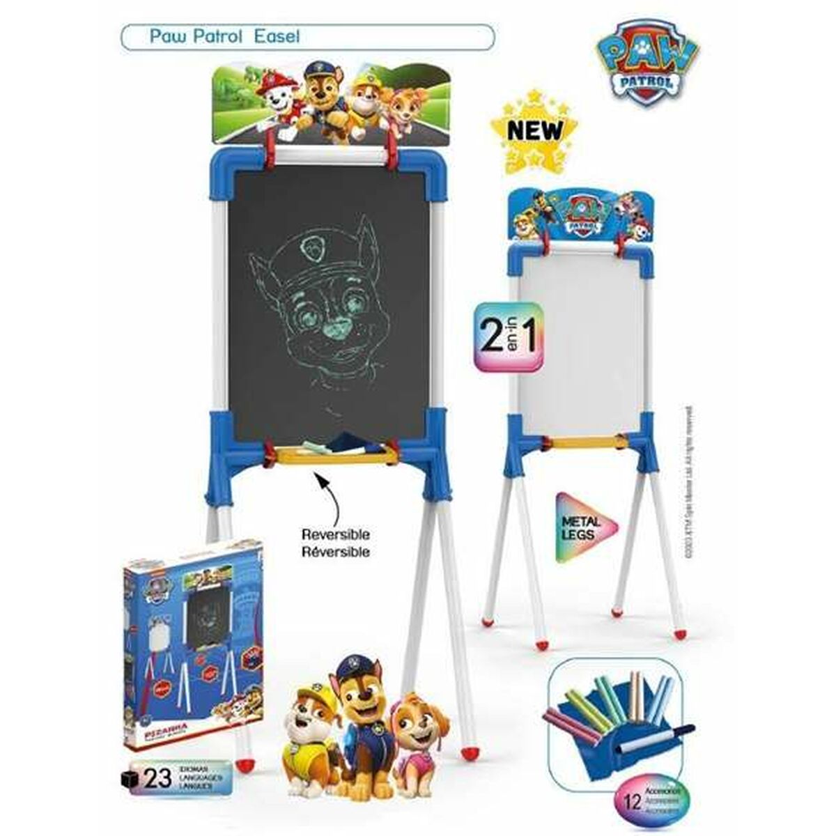 Tablă cu Două Fețe The Paw Patrol 37 x 32 x 98 cm - Jucarii si jocuri, Activități creative
