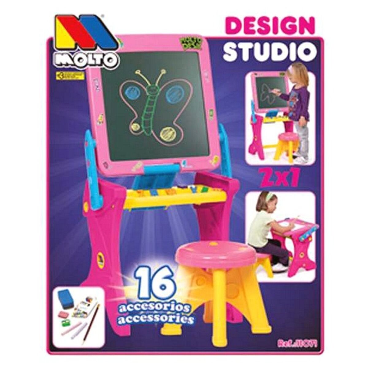 Tablă 2 în 1 Design Studio Moltó (90 cm) - Jucarii si jocuri, Activități creative