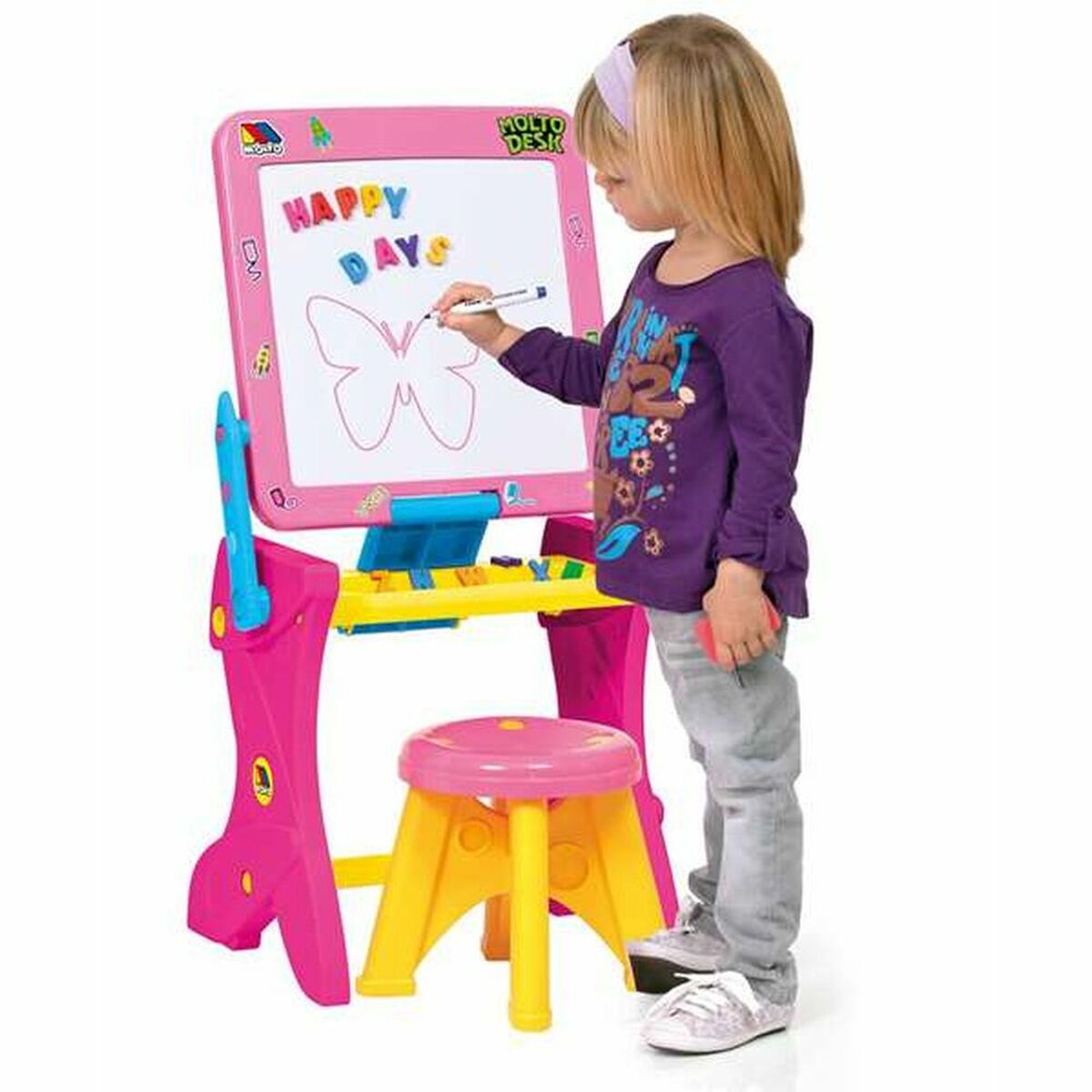 Birou Moltó Magnetic Roz - Jucarii si jocuri, Activități creative