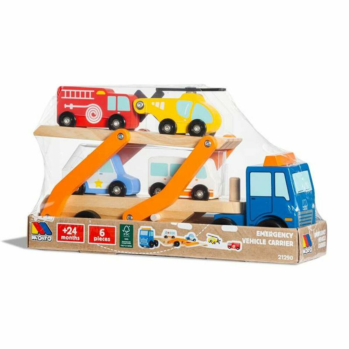 Set mașini Moltó 21290 Lemn - Jucarii si jocuri, Vehicule
