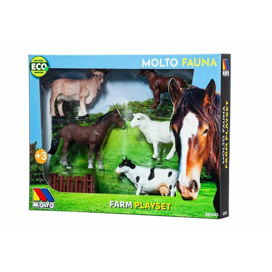 Set de Animale de Fermă Moltó 6 Piese Plastic - Jucarii si jocuri, Păpuși și figurine
