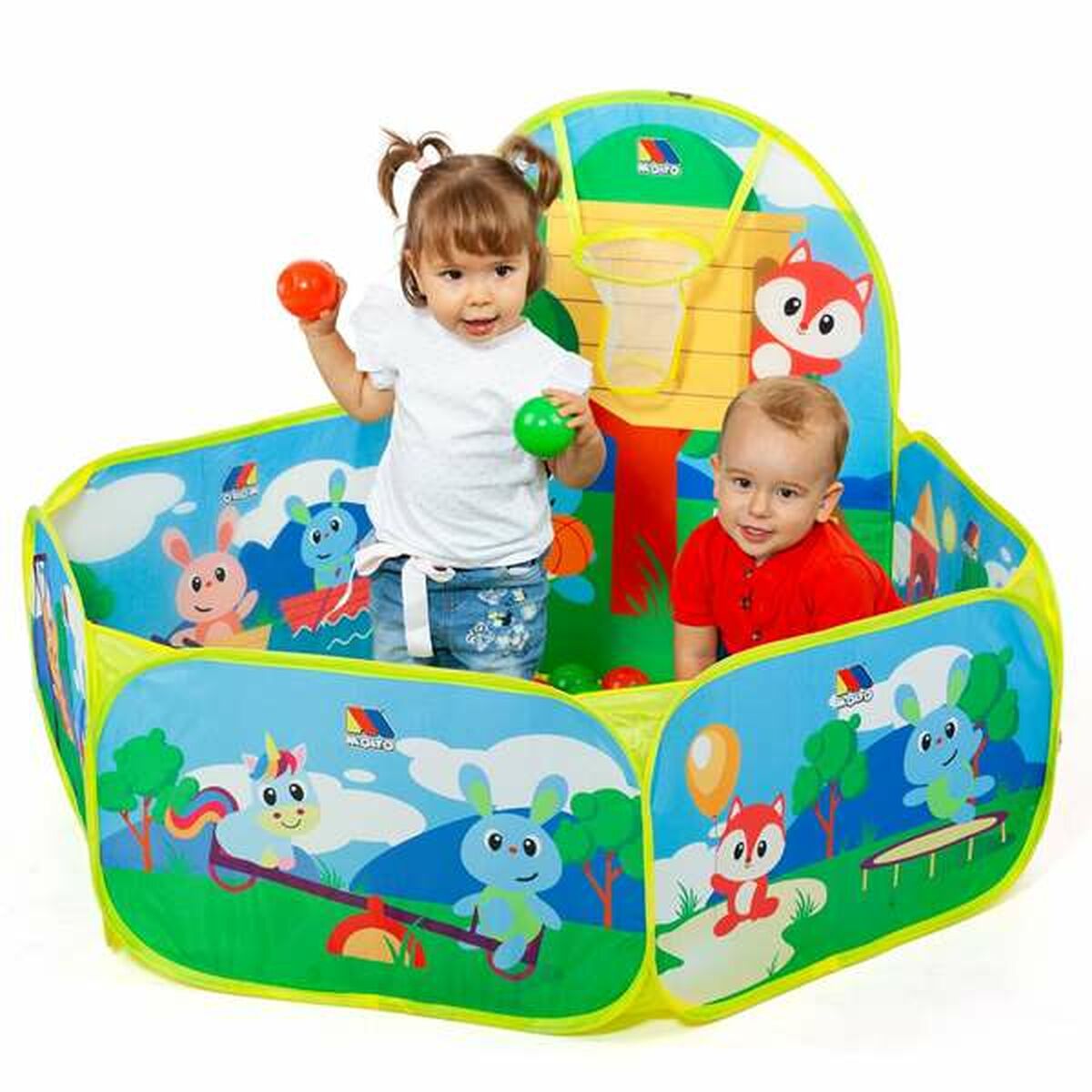 Piscină cu Mingi Moltó Coș 25 Bile 76 x 100 x 110 cm - Jucarii si jocuri, În aer liber și sport