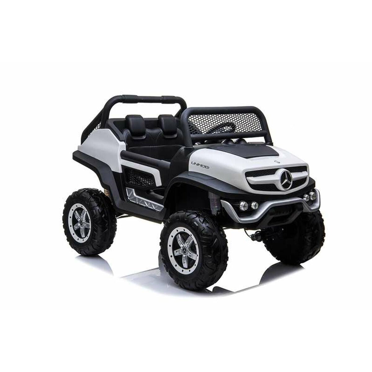 Mașinuță electrică pentru copii Mercedes Benz Unimog Alb 12 V - Jucarii si jocuri, În aer liber și sport