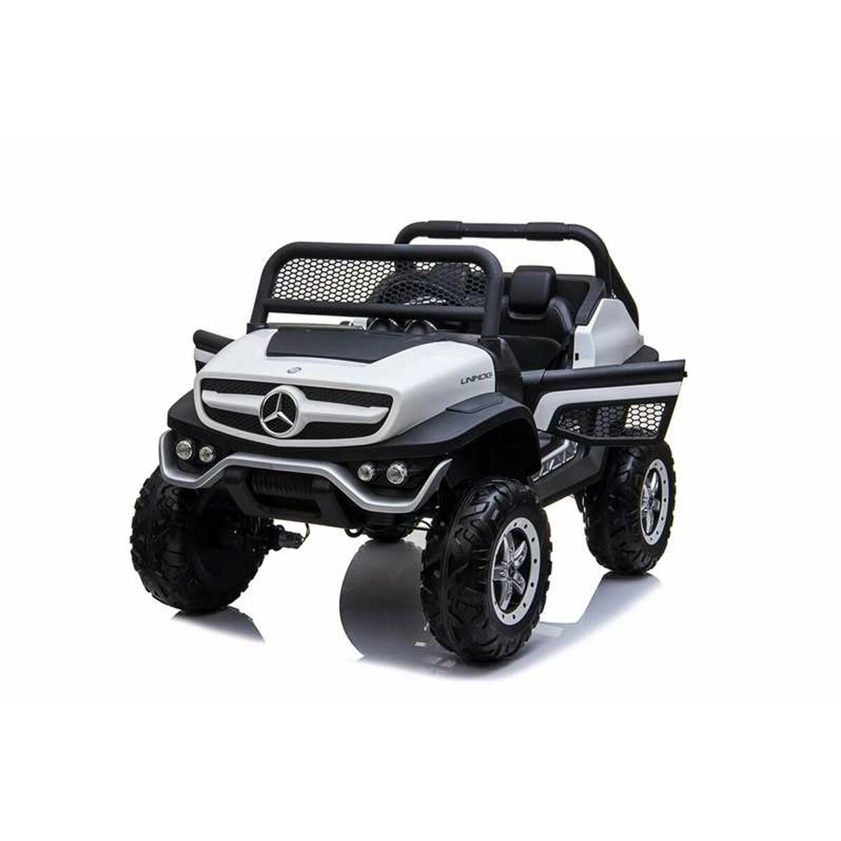 Mașinuță electrică pentru copii Mercedes Benz Unimog Alb 12 V - Jucarii si jocuri, În aer liber și sport