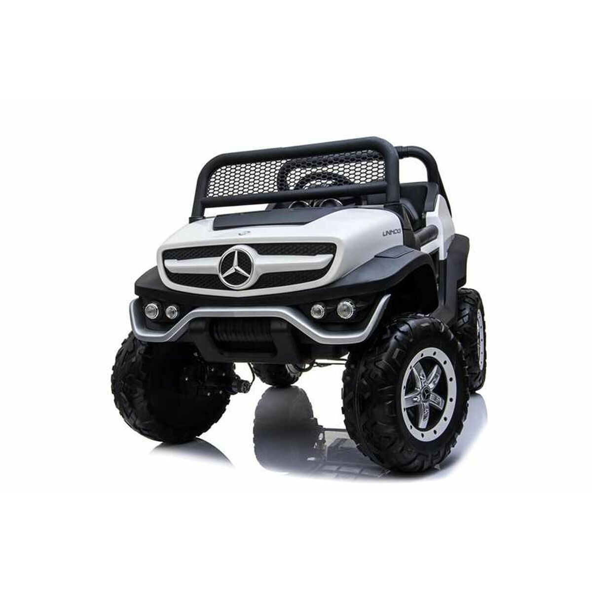 Mașinuță electrică pentru copii Mercedes Benz Unimog Alb 12 V - Jucarii si jocuri, În aer liber și sport