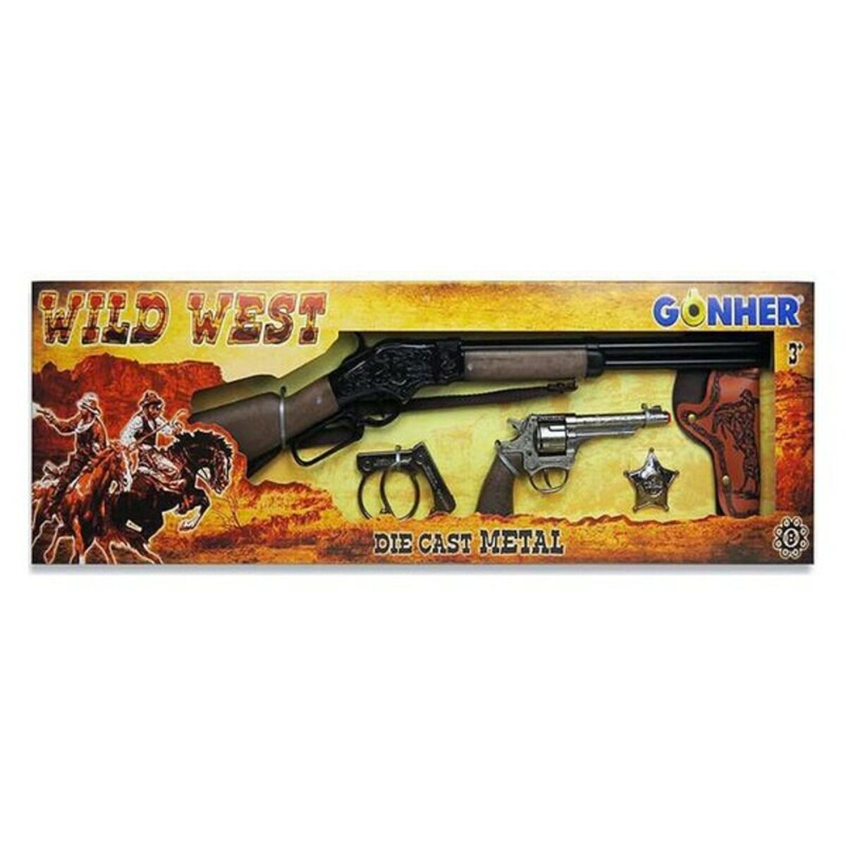 Set de Pistoale Western Gonher 498/0 77 x 23 x 5 cm (77 x 23 x 5 cm) - Jucarii si jocuri, Costume și accesorii