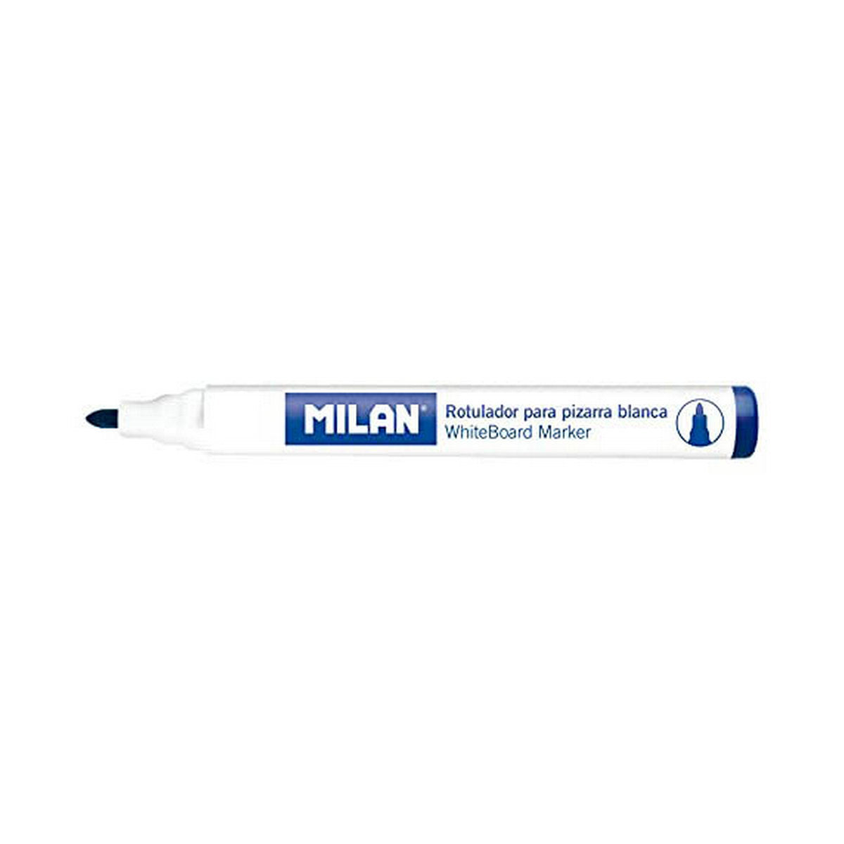 Carioci Milan Tablă albă 12 Unități Albastru PVC - Birou și papetărie, Pixuri, creioane și articole de scris