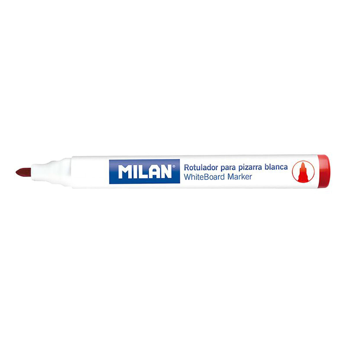 Carioci Milan Tablă albă 12 Unități Roșu PVC - Birou și papetărie, Pixuri, creioane și articole de scris