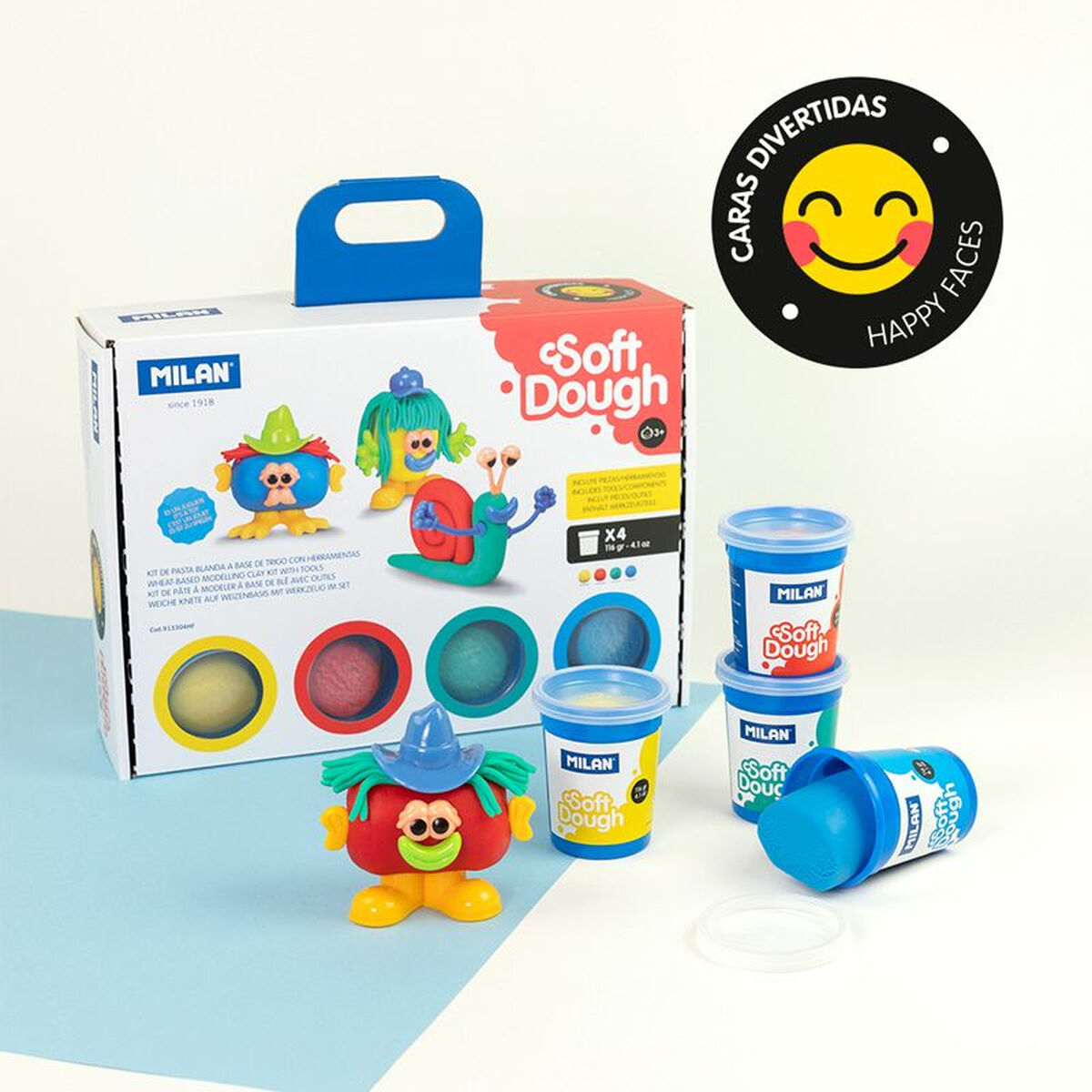 Joc Creativ de Plastilină Milan Funny Faces (33 Piese) - Jucarii si jocuri, Activități creative