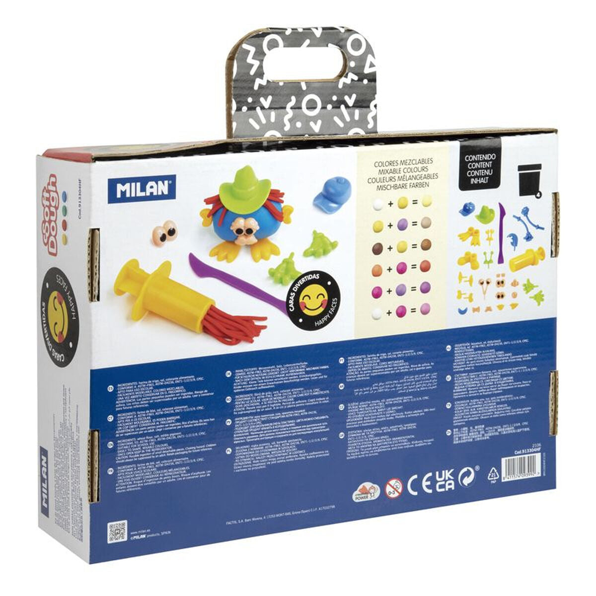 Joc Creativ de Plastilină Milan Funny Faces (33 Piese) - Jucarii si jocuri, Activități creative