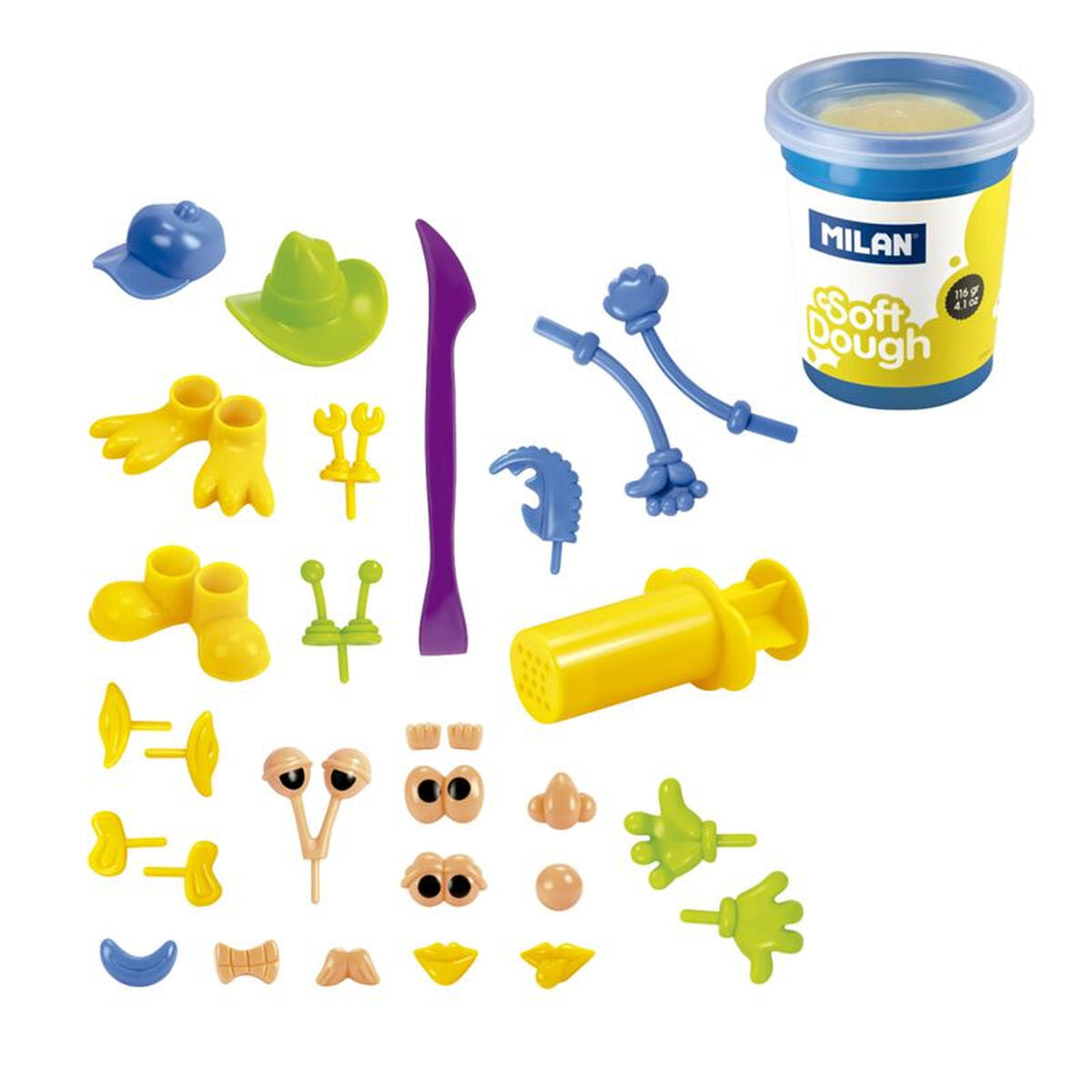 Joc Creativ de Plastilină Milan Funny Faces (33 Piese) - Jucarii si jocuri, Activități creative