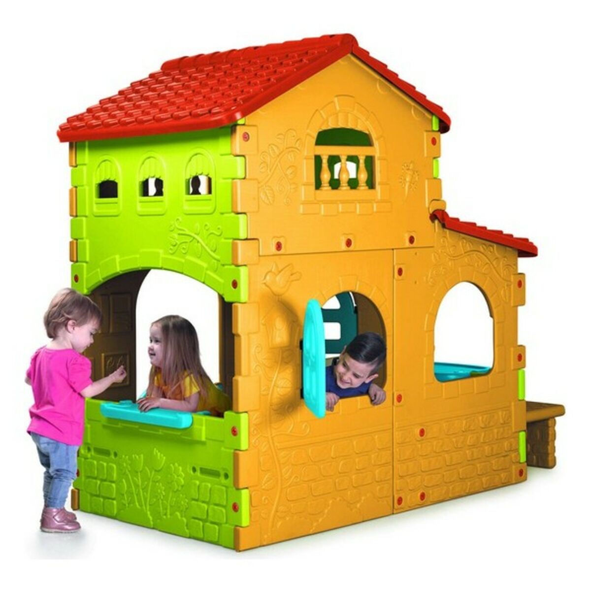 Casă pentru Copii de Joacă Feber Super Villa Feber 180 x 110 x 206 cm (180 x 110 x 206 cm) - Jucarii si jocuri, În aer liber și sport
