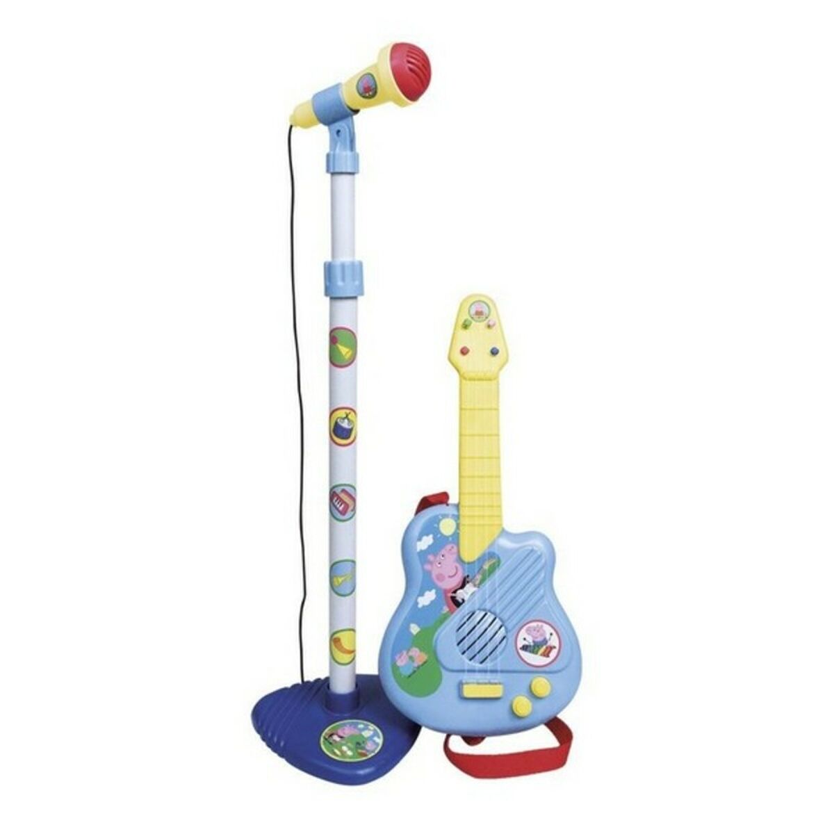 Chitară pentru Copii + Micro Peppa Pig Peppa Pig - Jucarii si jocuri, Instrumente muzicale pentru copii