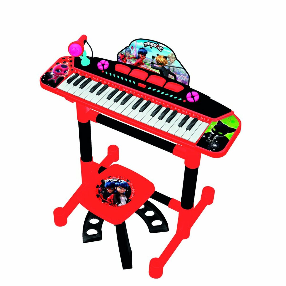 Pian Electronic Lady Bug Roșu - Jucarii si jocuri, Instrumente muzicale pentru copii