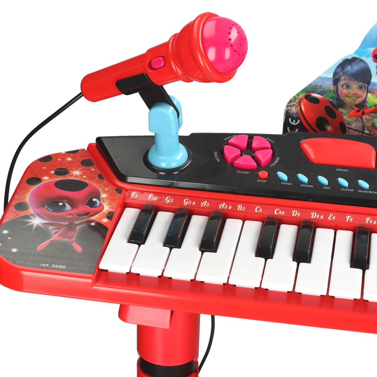 Pian Electronic Lady Bug Roșu - Jucarii si jocuri, Instrumente muzicale pentru copii