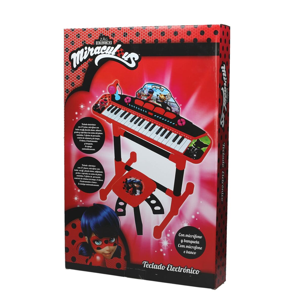 Pian Electronic Lady Bug Roșu - Jucarii si jocuri, Instrumente muzicale pentru copii